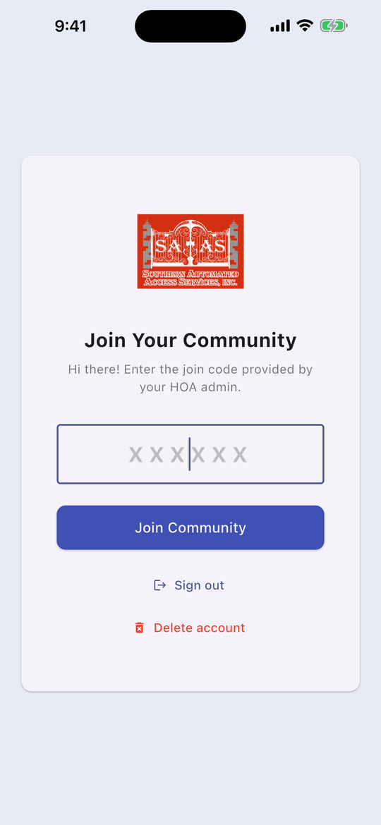 Enter your community's join code